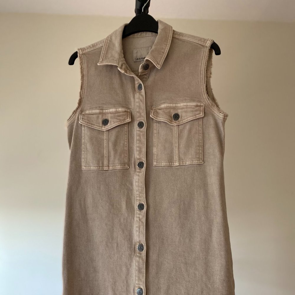 CALVIN KLEIN Button-down Mini Dress